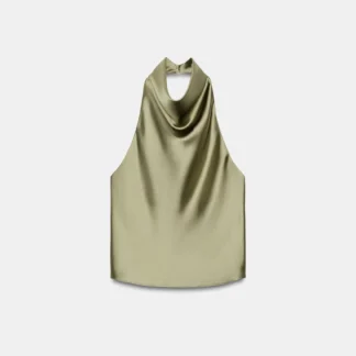 ZARA SATIN HALTER TOP