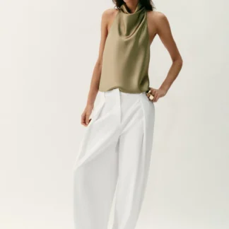 ZARA SATIN HALTER TOP