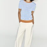 ZARA STRIPED KNIT TOP