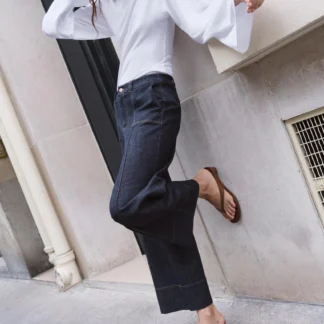 ZARA Z1975 MID-WAIST CULOTTES JEANS