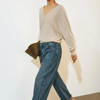 ZARA ZW COLLECTION MID-WAIST CUFFED BALLOON JEANS