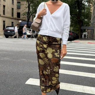 ZARA ZW COLLECTION FLORAL PAREO SKIRT