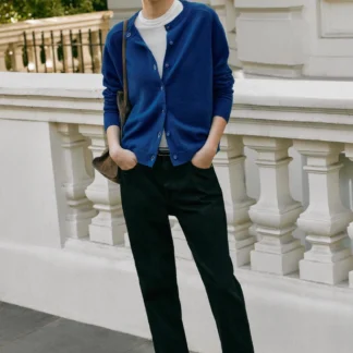 ZARA 100% WOOL PLAIN KNIT CARDIGAN