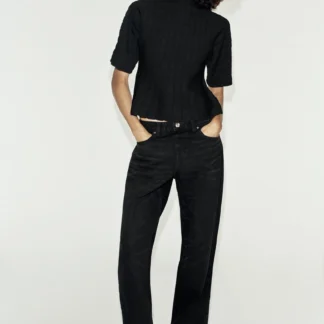 ZARA RIBBED KNIT TOP