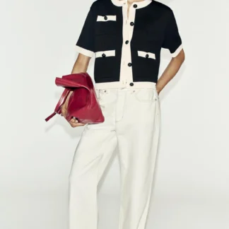 ZARA SHORT SLEEVE CARDIGAN WITH POCKETS