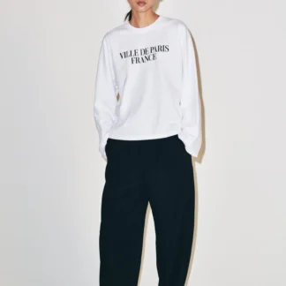 ZARA LONG SLEEVE SLOGAN T-SHIRT