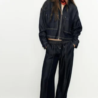 ZARA Z1975 HIGH-WAIST WIDE-LEG JOGGER JEANS