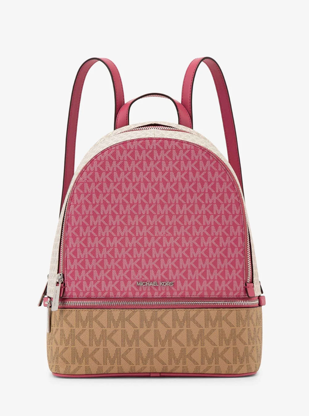 Michael Kors RHEA ジップ バックパック ミディアム - MKシグネチャー