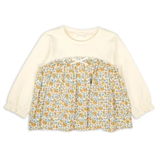 Akachan [キッズ]長袖Tシャツ 胸切替 イエロー