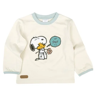 Akachan [キッズ]長袖Tシャツ さがら刺しゅう PEANUTSBaby オフホワイト