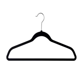 COSTCO 50PK BLACK FLOCKED HANGER