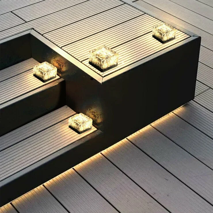 COSTCO dais LED Solar Glass Brick Light 6PC - Image 5