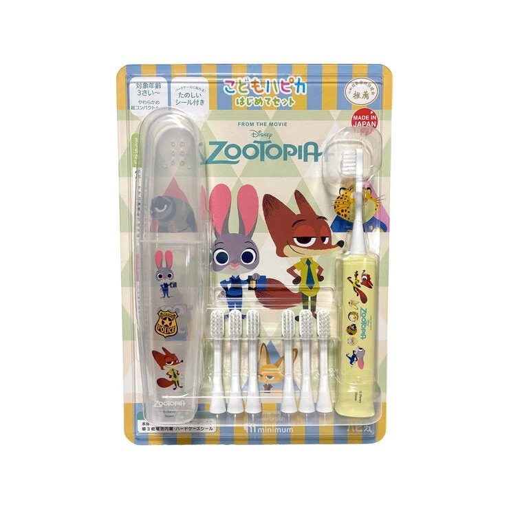 COSTCO HAPICA Electric Character Toothbrush Holder + Brush 6 piece