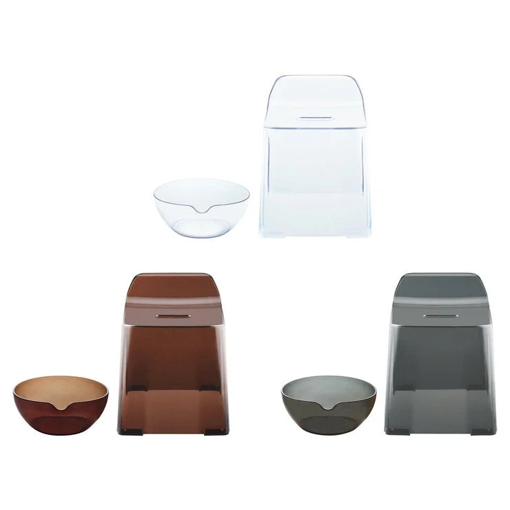 COSTCO Hubath Bath Stool H 25cm / Wash Bowl set Clear