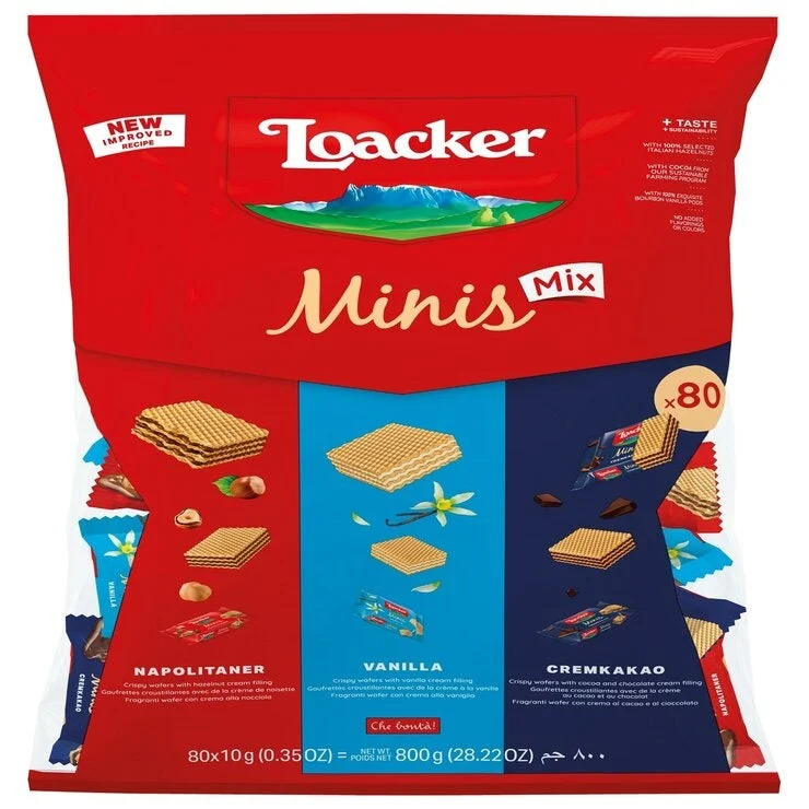 COSTCO Loacker Minis Assort Wafer 80 count