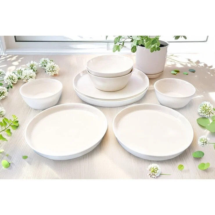 COSTCO White Plate & Bowl 8PC