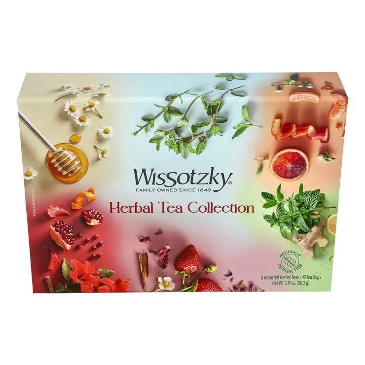 COSTCO WISSOTZKY HERBAL TEA CASUAL GIFT BOX 6 x 7 bags