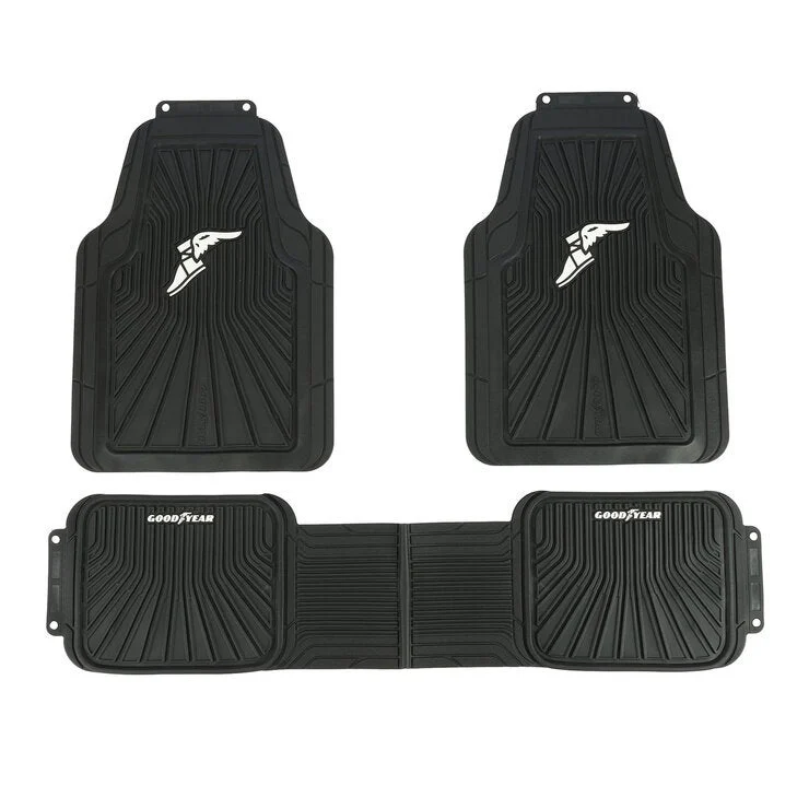 COSTCO Goodyear Universal All-Weather Rubber Floor Mats – 3-Piece Set with GOODYEAR Logo
