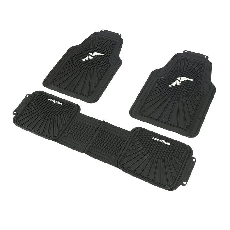 COSTCO Goodyear Universal All-Weather Rubber Floor Mats – 3-Piece Set with GOODYEAR Logo - Image 2