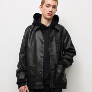 フェイクレザーカバーオールジャケット MN
