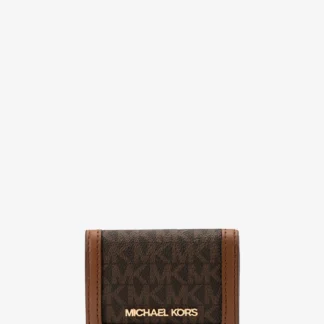 Michael Kors JET SET TRAVEL トライフォールド ジップ ウォレット エクストラスモール - MKシグネチャー