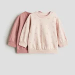 H&M コットンスウェットシャツ 2枚セット