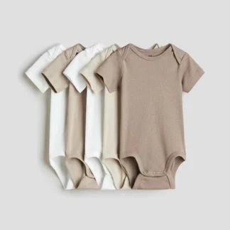 H&M コットンボディスーツ 5枚セット