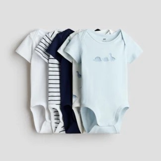 H&M コットンボディスーツ 5枚セット