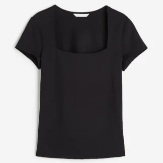 H&M スクエアネックトップス