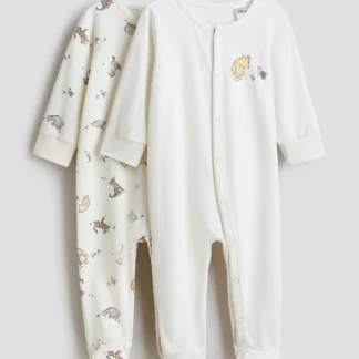 H&M 足付きカバーオールパジャマ 2着セット