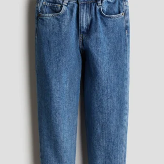 H&M テーパードコットンブレンドデニム
