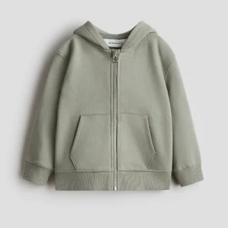 H&M フルジップ コットンスウェットパーカ