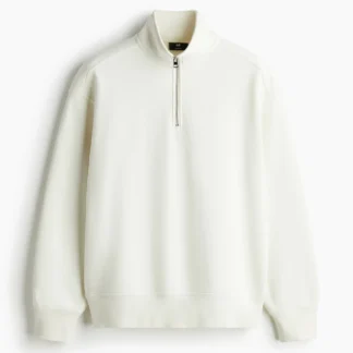 H&M ルーズフィット ハーフジップスウェットトップス