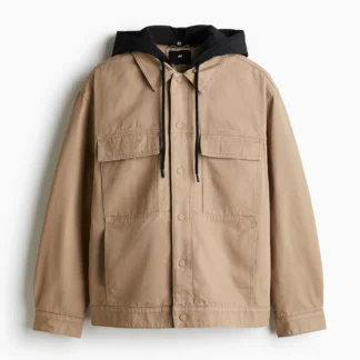 H&M ルーズフィット フーデッドデニムジャケット