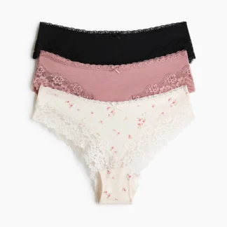 H&M Hipsterショーツ 3枚セット コットン×レース
