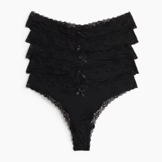 H&M Brazilianショーツ 5枚セット マイクロファイバー×レース