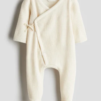 H&M ワッフルコットンロンパース