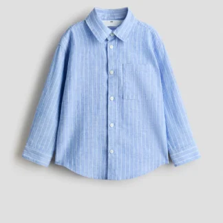 H&M リネンブレンドシャツ