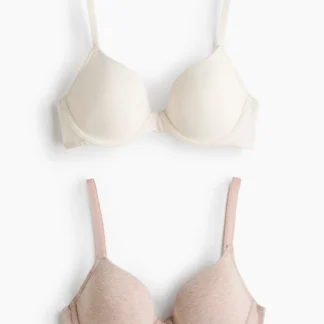 H&M コットンパッドワイヤーブラ 2枚セット
