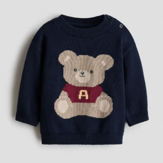 H&M ジャカードニット コットンセーター