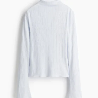 H&M リブハイネックトップス
