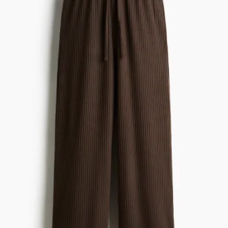 H&M リブニットワイドパンツ