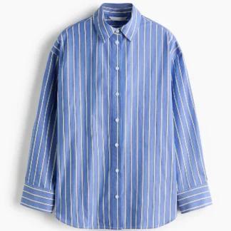 H&M オーバーサイズ ポプリンシャツ