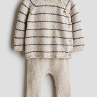 H&M コットンニット2アイテムセット