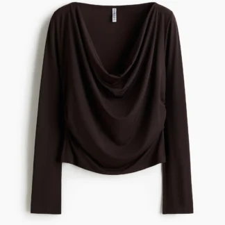 H&M ドレープジャージートップス