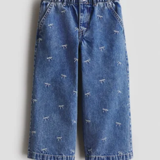 H&M ワイドレッグペーパーバッグデニム