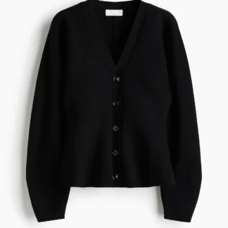H&M シルクブレンド ペプラムカーディガン