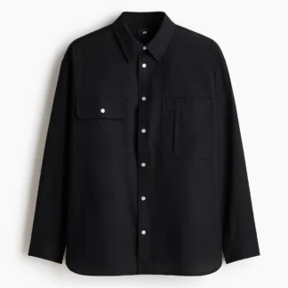 H&M ルーズフィット ユーティリティオックスフォードシャツ