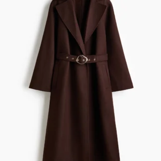H&M ベルテッドマキシコート