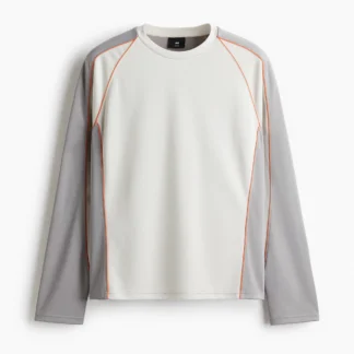 H&M ルーズフィット 長袖メッシュトップス